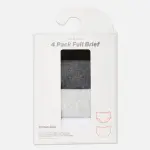 4-Pack Full Coverage Briefs - Black/White