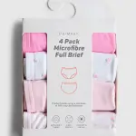 4-Pack Microfibre Full Briefs - Pink