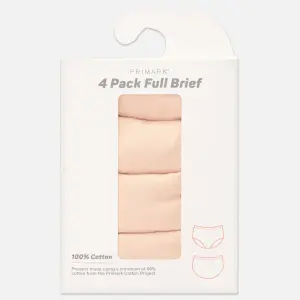4-Pack Full Cotton Briefs - Taupe